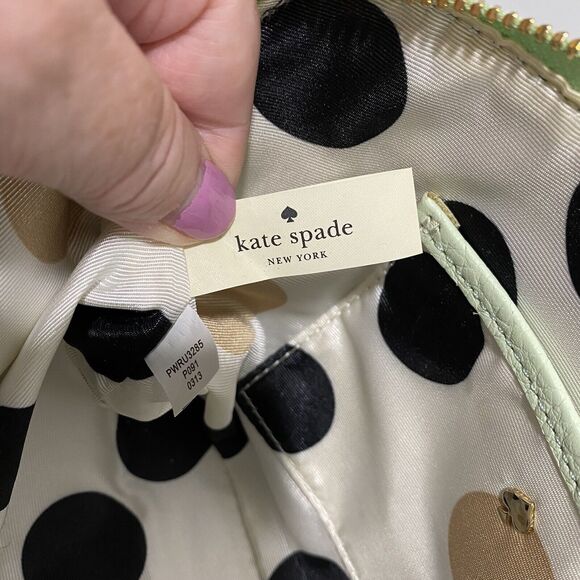 Kate Spade New York Hannah Crossbody Shoulder Bag Medium Green Leather Purse - Picture 13 of 15